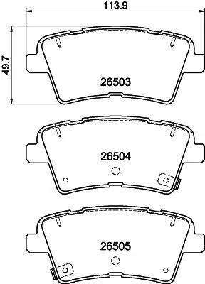 1x  MINTEX Brake Pad Set