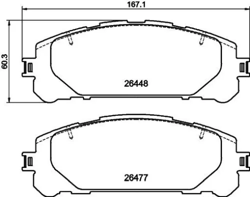 1x  MINTEX Brake Pad Set