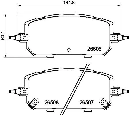 1x  MINTEX Brake Pad Set