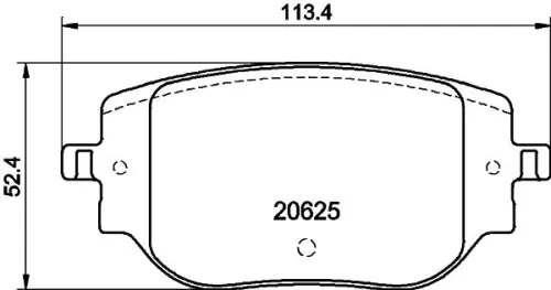 1x  MINTEX Brake Pad Set