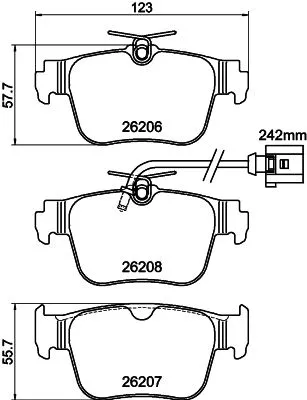 1x  MINTEX Brake Pad Set