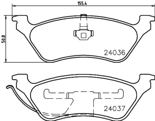 1x MINTEX MDB3721 Brake Pad Set