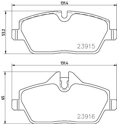 1x  MINTEX Brake Pad Set