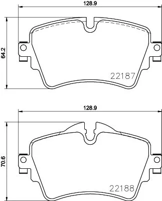 1x MINTEX MDB3734 Brake Pad Set