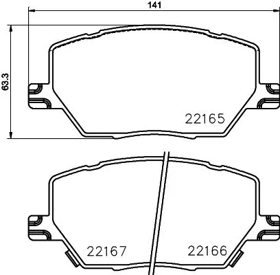 1x  MINTEX Brake Pad Set
