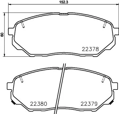 1x  MINTEX Brake Pad Set