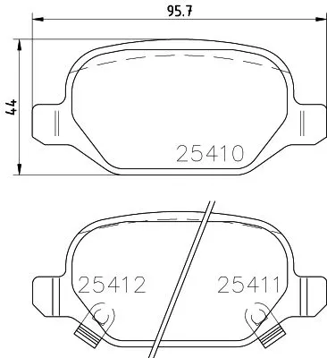 1x  MINTEX Brake Pad Set