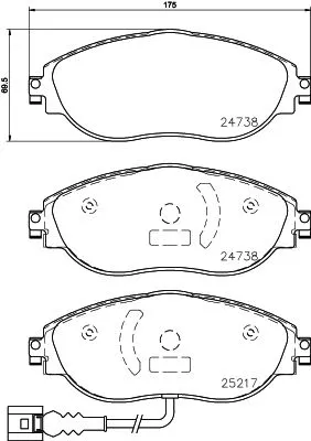 1x  MINTEX Brake Pad Set