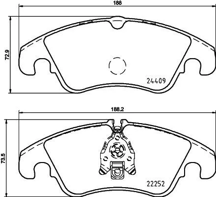 1x  MINTEX Brake Pad Set