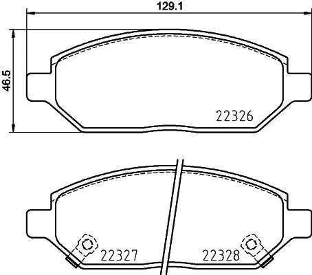1x MINTEX MDB3922 Brake Pad Set