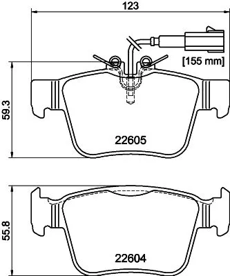 1x  MINTEX Brake Pad Set