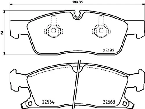 1x  MINTEX Brake Pad Set