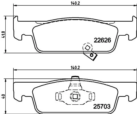 1x MINTEX MDB3985 Brake Pad Set