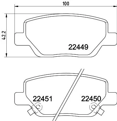 1x  MINTEX Brake Pad Set