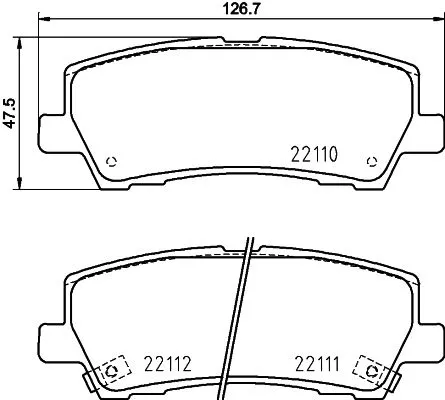 1x MINTEX MDB3999 Brake Pad Set