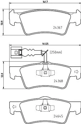 1x  MINTEX Brake Pad Set