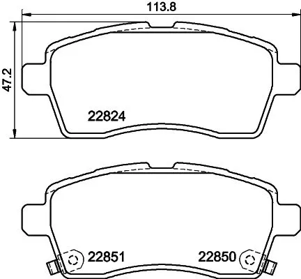 1x  MINTEX Brake Pad Set