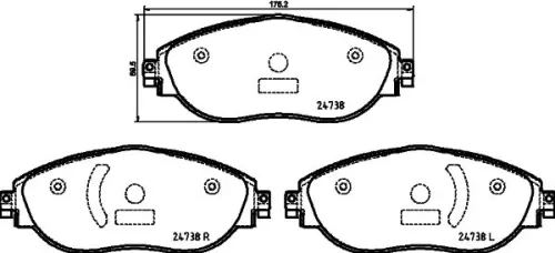 1x  MINTEX Brake Pad Set