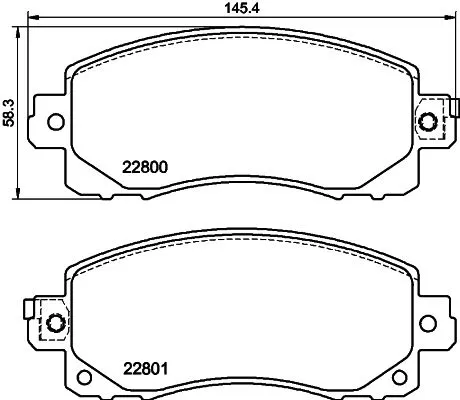 1x MINTEX MDB4056 Brake Pad Set