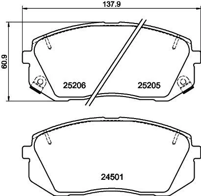 1x  MINTEX Brake Pad Set