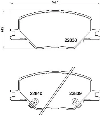 1x  MINTEX Brake Pad Set
