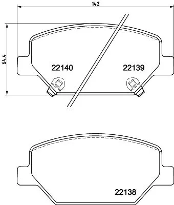 1x  MINTEX Brake Pad Set