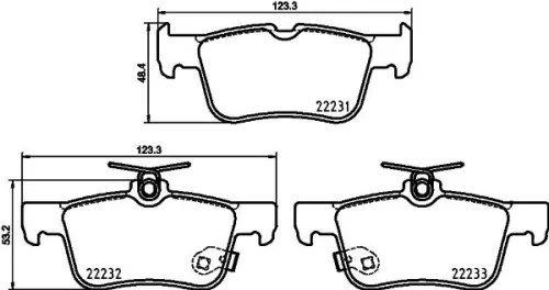 1x  MINTEX Brake Pad Set