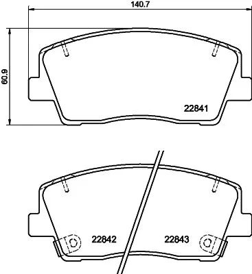 1x MINTEX MDB4114 Brake Pad Set