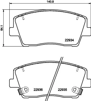MINTEX MINTEX MDB4115 1x MINTEX MDB4115 Brake Pad Set 