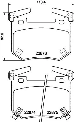 1x  MINTEX Brake Pad Set