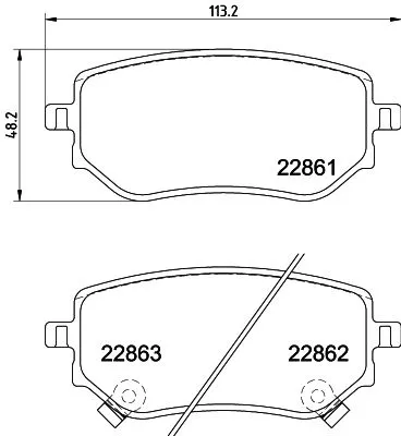 1x  MINTEX Brake Pad Set