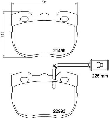 1x MINTEX MDB4129 Brake Pad Set