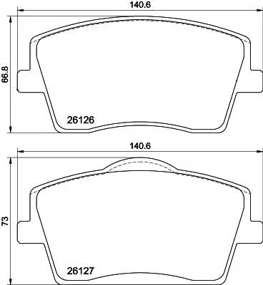 1x MINTEX MDB4147 Brake Pad Set