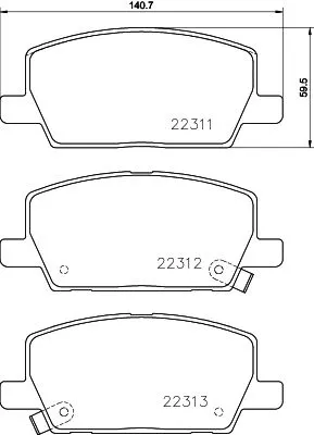 1x  MINTEX Brake Pad Set