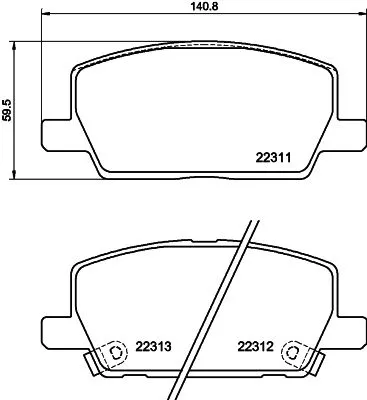 MINTEX MINTEX (MDB4165) 1x  MINTEX Brake Pad Set 