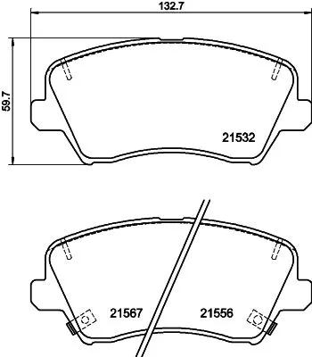 1x MINTEX MDB4186 Brake Pad Set