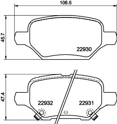 1x MINTEX MDB4192 Brake Pad Set