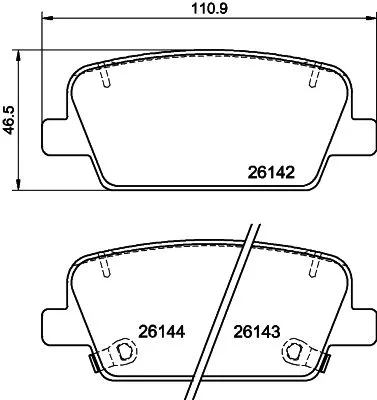 1x  MINTEX Brake Pad Set