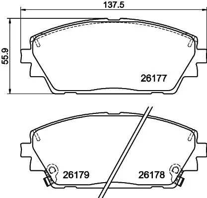 1x  MINTEX Brake Pad Set