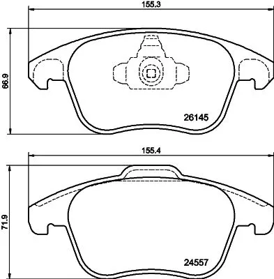 1x  MINTEX Brake Pad Set