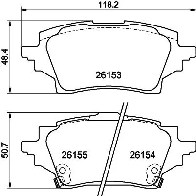 1x  MINTEX Brake Pad Set