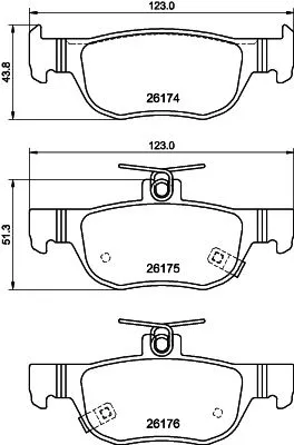 1x  MINTEX Brake Pad Set