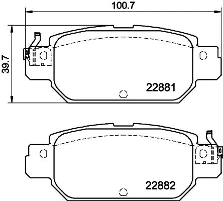 MINTEX MINTEX MDB4225 1x MINTEX MDB4225 Brake Pad Set 
