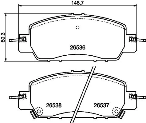 1x  MINTEX Brake Pad Set