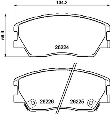 1x  MINTEX Brake Pad Set
