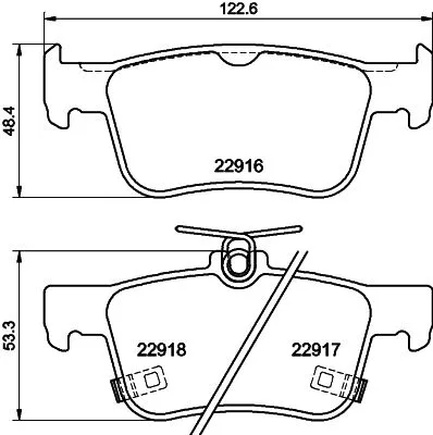 1x MINTEX MDB4276 Brake Pad Set