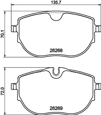 1x  MINTEX Brake Pad Set