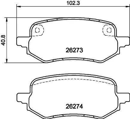 1x  MINTEX Brake Pad Set