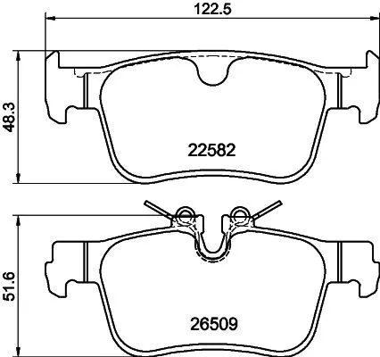 1x  MINTEX Brake Pad Set