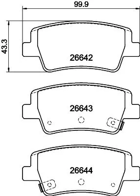1x  MINTEX Brake Pad Set